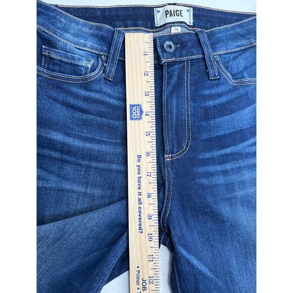 Paige Hoxton Straight Ankle Blue Medium Wash High Rise Ankle Length Western 26 - Picture 7 of 9